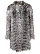 Liska Fur Trimmed Coat - Grey