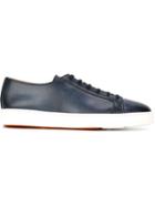 Santoni Contrast Sole Lace Up Sneakers