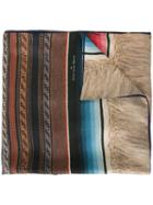 Pierre-louis Mascia - Printed Scarf - Men - Silk/modal/cashmere - One Size, Blue, Silk/modal/cashmere