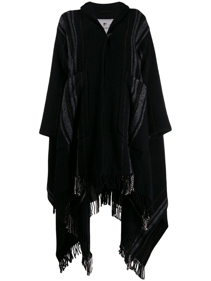 Woolrich Oversized Poncho Cape - Black
