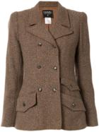 Chanel Pre-owned Peaked Lapel Blazer - Brown