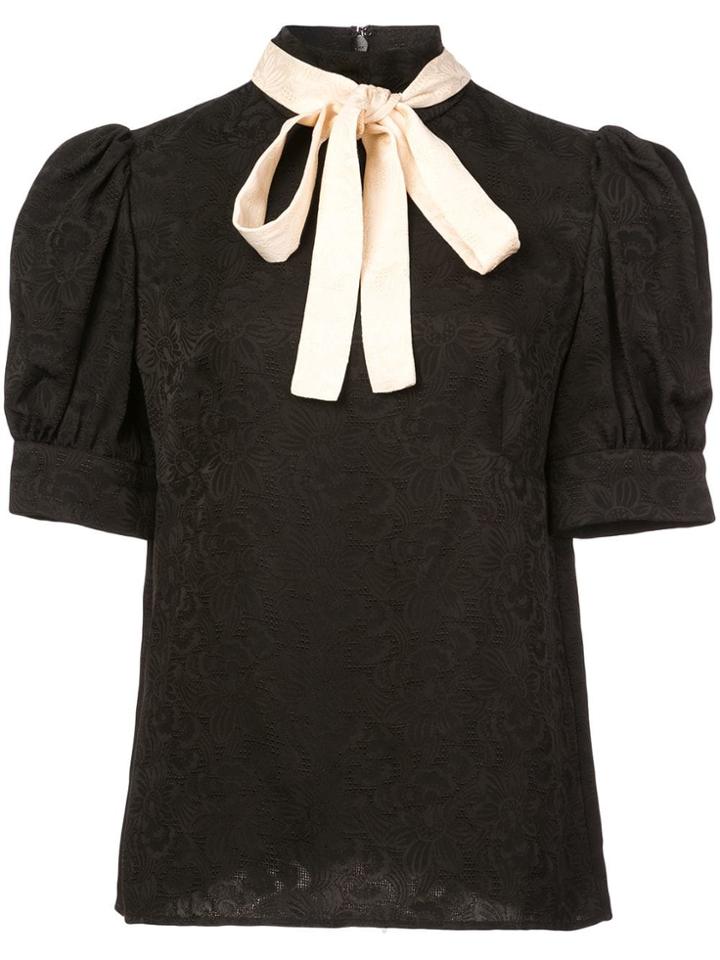 Jill Stuart Bow Tie Blouse - Black