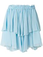 Pinko Ruffled Tiered Skirt - Blue