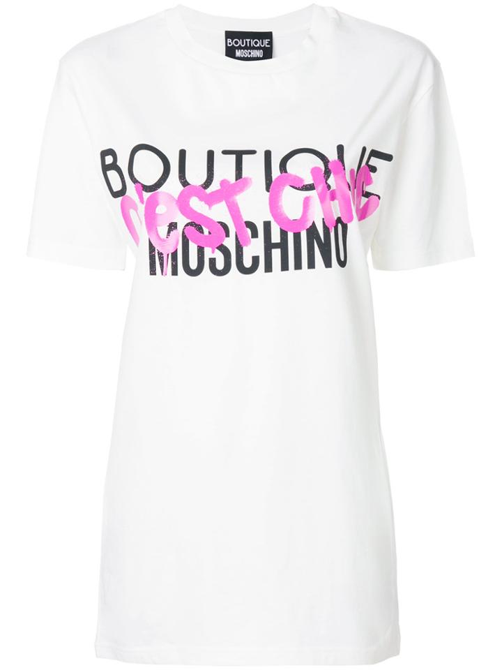 Boutique Moschino Graffiti Print T-shirt - White