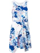 Carven - Floral Print Dress - Women - Polyester - 40, White, Polyester
