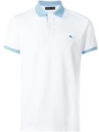 Etro Contrast Collar Polo Shirt, Men's, Size: L, White, Cotton