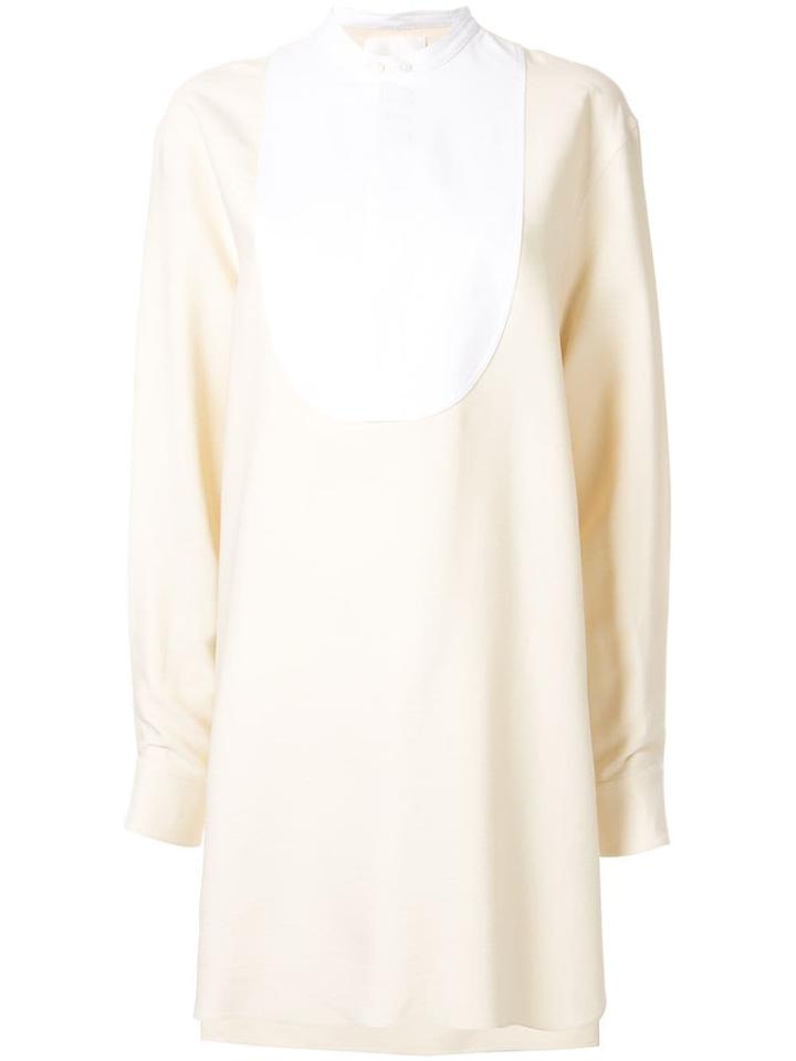 Jil Sander Contrast Bib Long Shirt - Neutrals