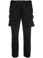 Dsquared2 Cargo Pocket Cropped Trousers - Black