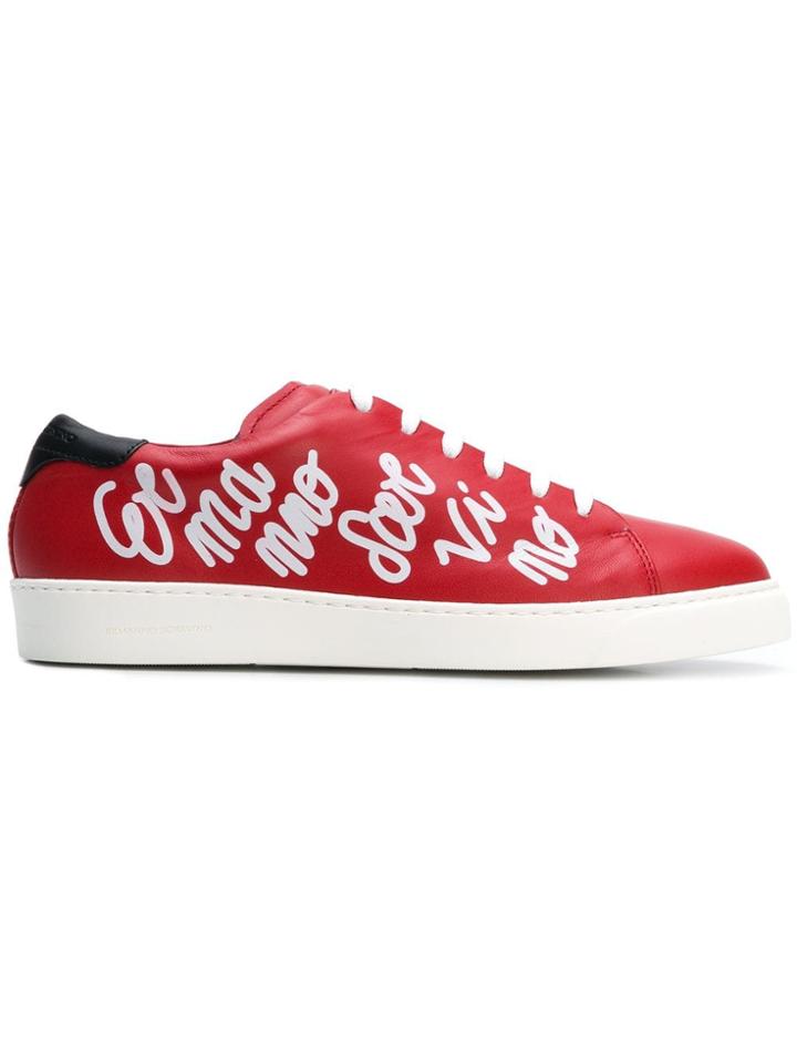 Ermanno Scervino Grafitti Low-top Sneakers - Red