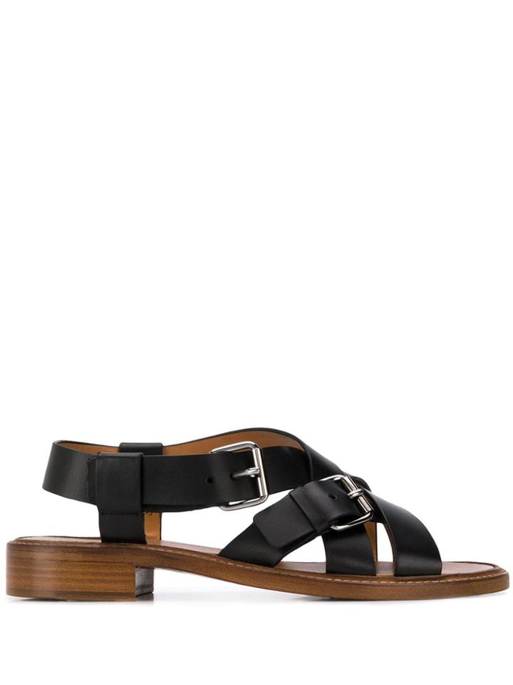 Church's Crossed Strap Sandals - Black