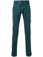 Stone Island Washed Cargo Trousers - Green