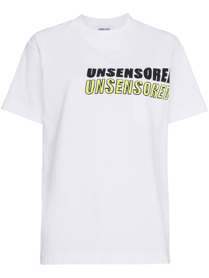 Ambush Printed Cotton T Shirt - White