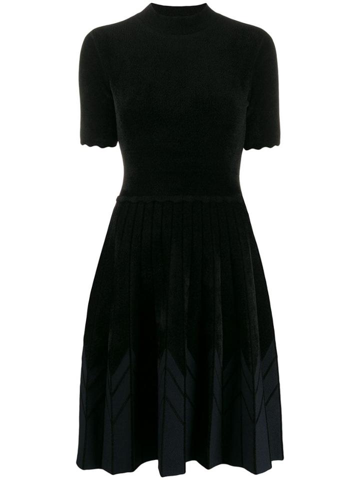 Sandro Paris Flared Short Sleeve Dress - Black