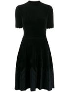 Sandro Paris Flared Short Sleeve Dress - Black