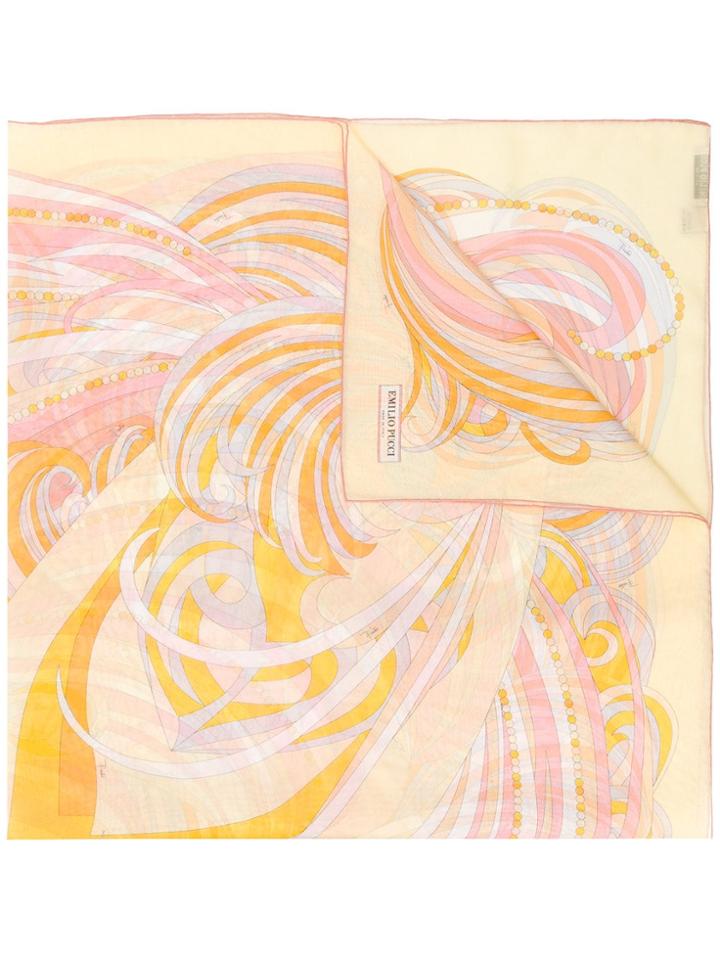 Emilio Pucci Printed Scarf - Yellow
