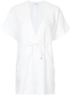 Venroy V-neck Relaxed Dress - White
