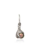 Maria Nilsdotter Silver Tiny Claw Pearl Earring - Metallic