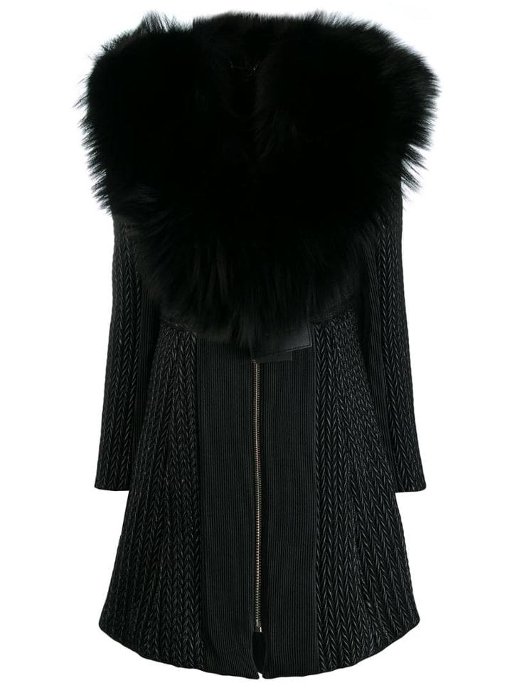 Philipp Plein Long Statement Coat - Black