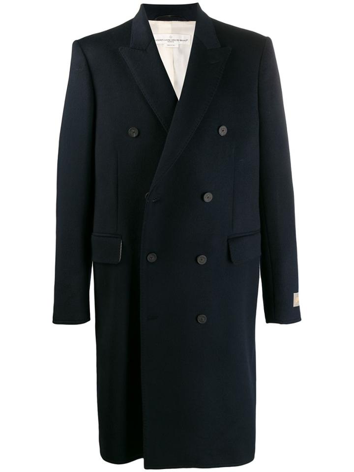 Golden Goose Double Breasted Midi Coat - Blue