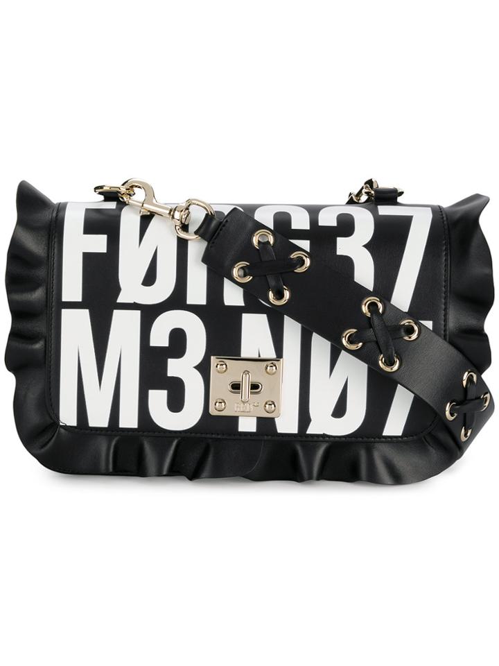 Red Valentino Printed Shoulder Bag - Black