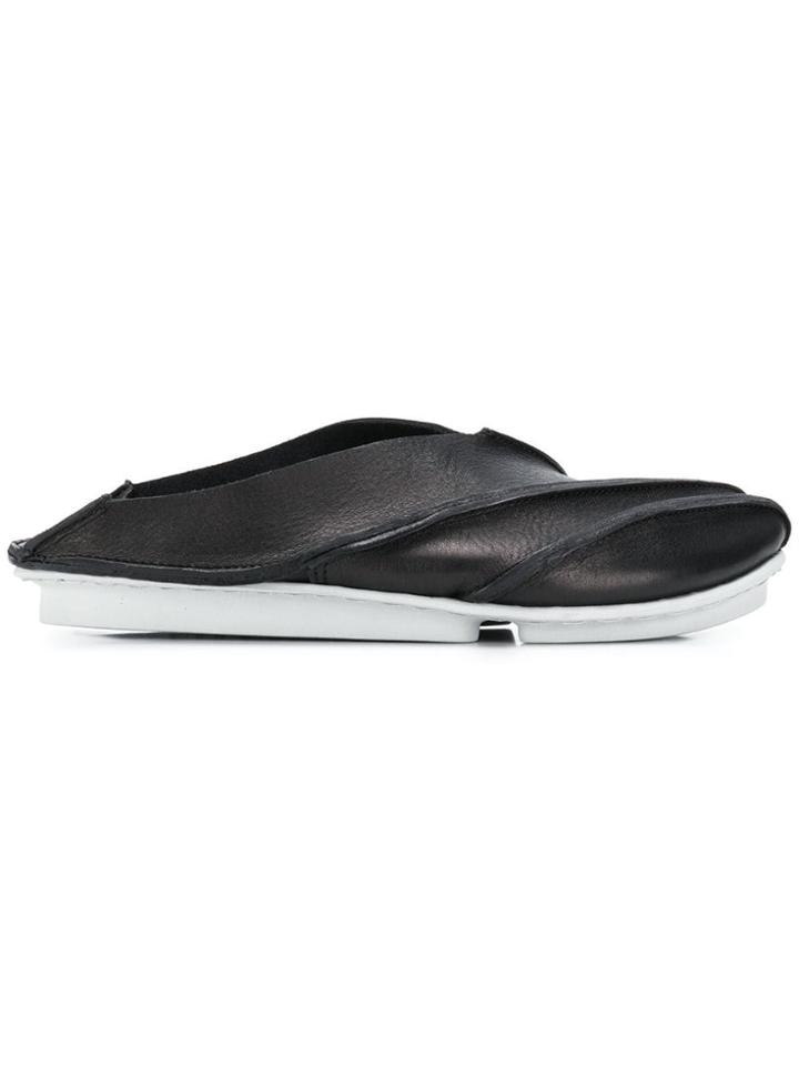 Trippen Draped-effect Slides - Black