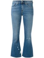 Rag & Bone /jean Flared Cropped Jeans - Blue