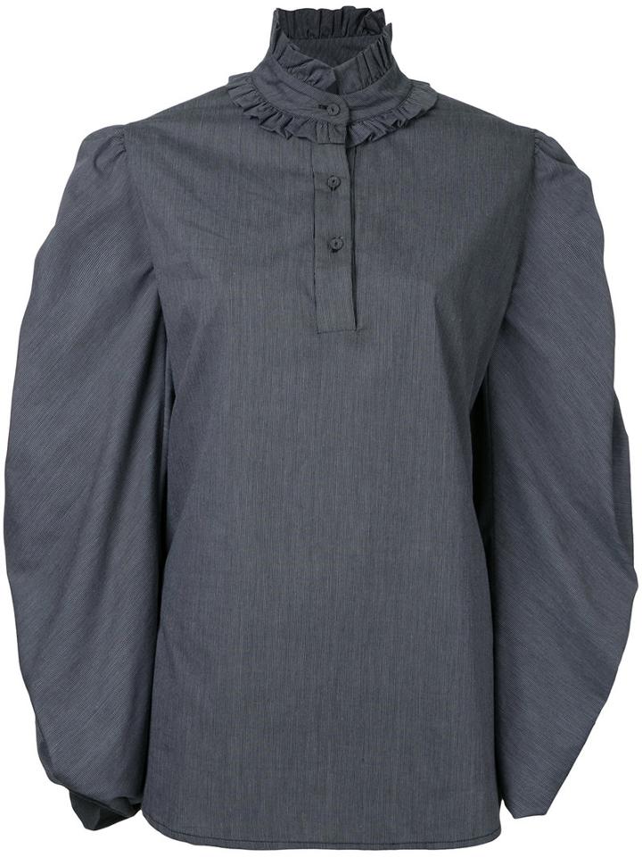 Romance Was Born Victoriana Blouse, Women's, Size: 6, Grey, Cotton