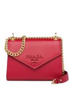 Prada Monochrome Saffiano Leather Bag - Red