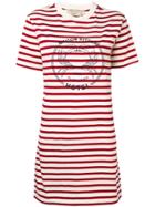 Maison Kitsuné Striped T-shirt Dress - White