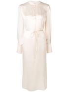 Vince Tie Waist Shirt Dress - Neutrals
