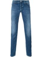 Dondup Classic Stonewashed Jeans, Men's, Size: 32/34, Blue, Cotton/polyester/spandex/elastane/cotton