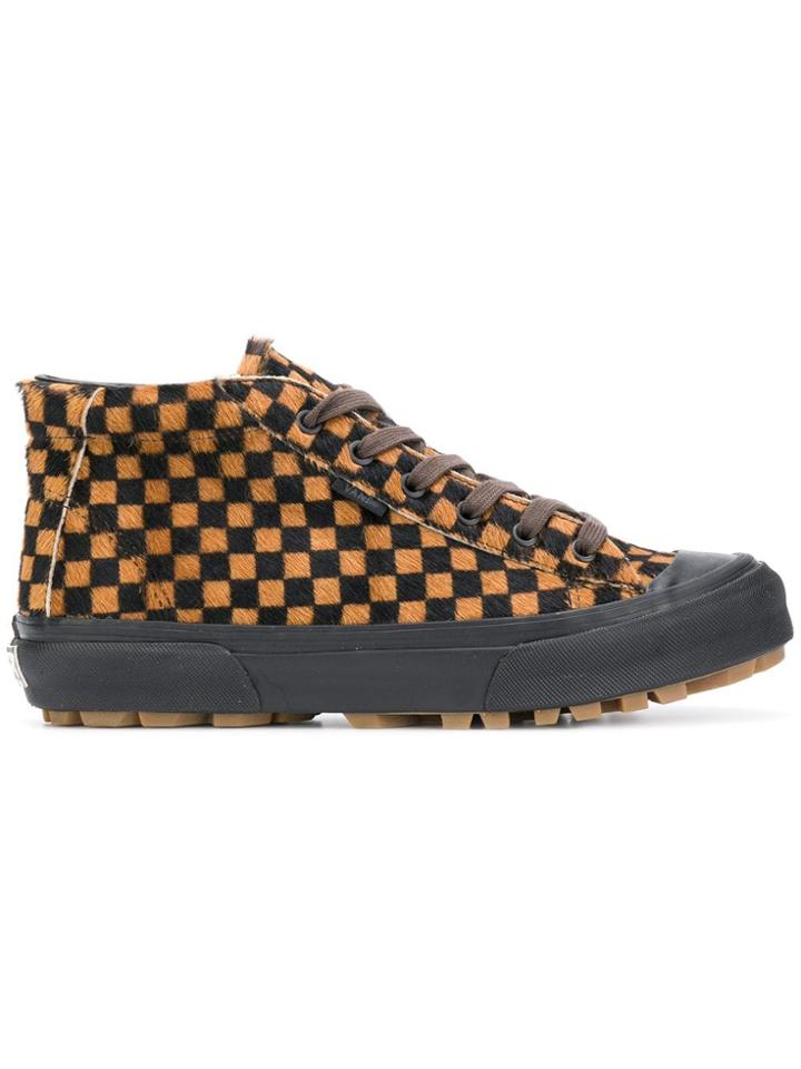 Vans Checkerboard Hi-top Sneakers - Black