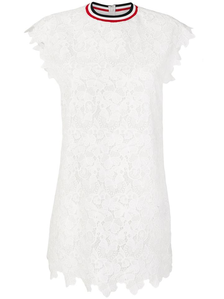 Moncler Gamme Rouge Embroidered Mini Dress - White