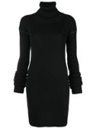 Mm6 Maison Margiela Gauge Ribbed Dress - Black