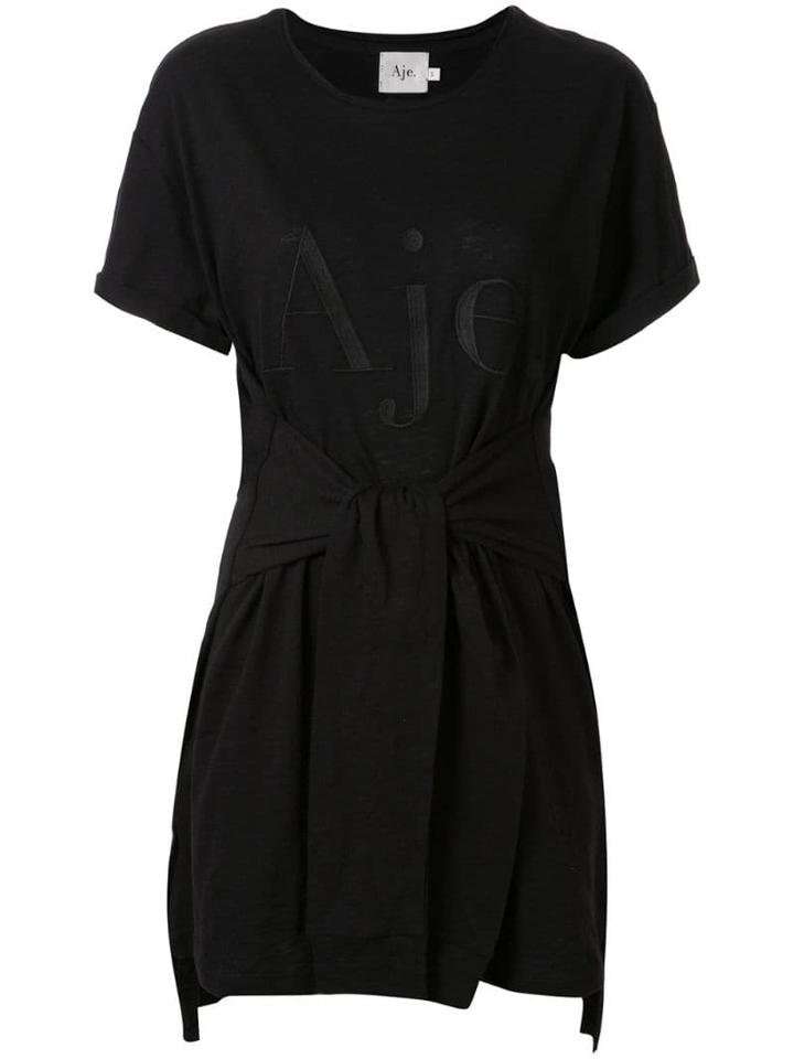 Aje Logo Print T-shirt Dress - Black