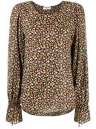 Essentiel Antwerp Terracotta Floral-print Top - Black