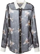 Piccione. Piccione Bee Print Sheer Shirt