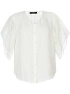 Diesel - Lace Sleeves Shirt - Women - Polyester/viscose - Xs, Nude/neutrals, Polyester/viscose
