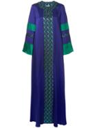 Layeur Printed Long Dress - Pink & Purple