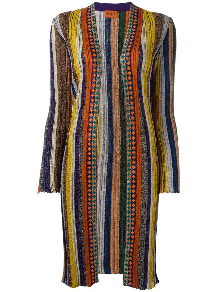 Missoni Striped Midi Cardigan, Women's, Size: 42, Cupro/polyester/rayon