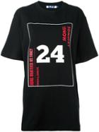 Steve J & Yoni P '24' Print Oversized T-shirt, Women's, Black, Cotton