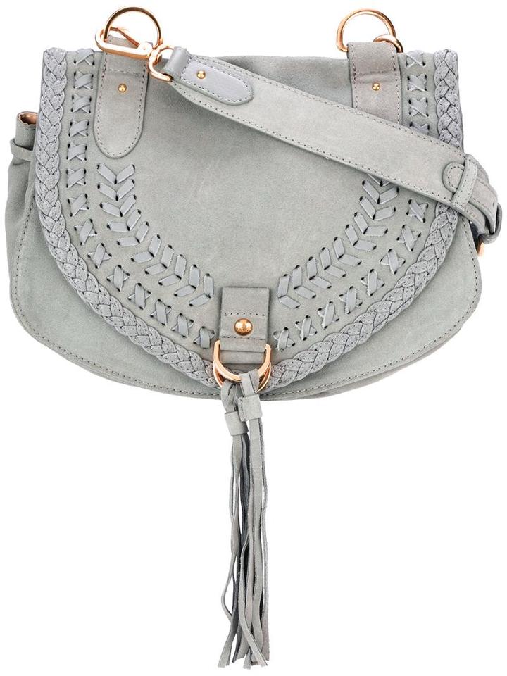 See By Chloé Collins Crossbody Bag, Women's, Grey, Calf Suede/cotton