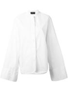 Andrea Ya'aqov - Band Collar Shirt - Women - Cotton - S, White, Cotton
