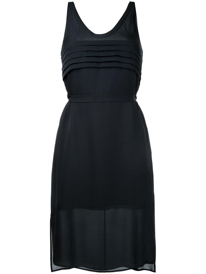 T By Alexander Wang Textured Panel Dress - Black