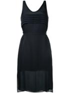 T By Alexander Wang Textured Panel Dress - Black