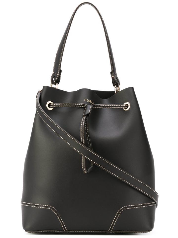 Furla Stacy Drawstring Tote - Black