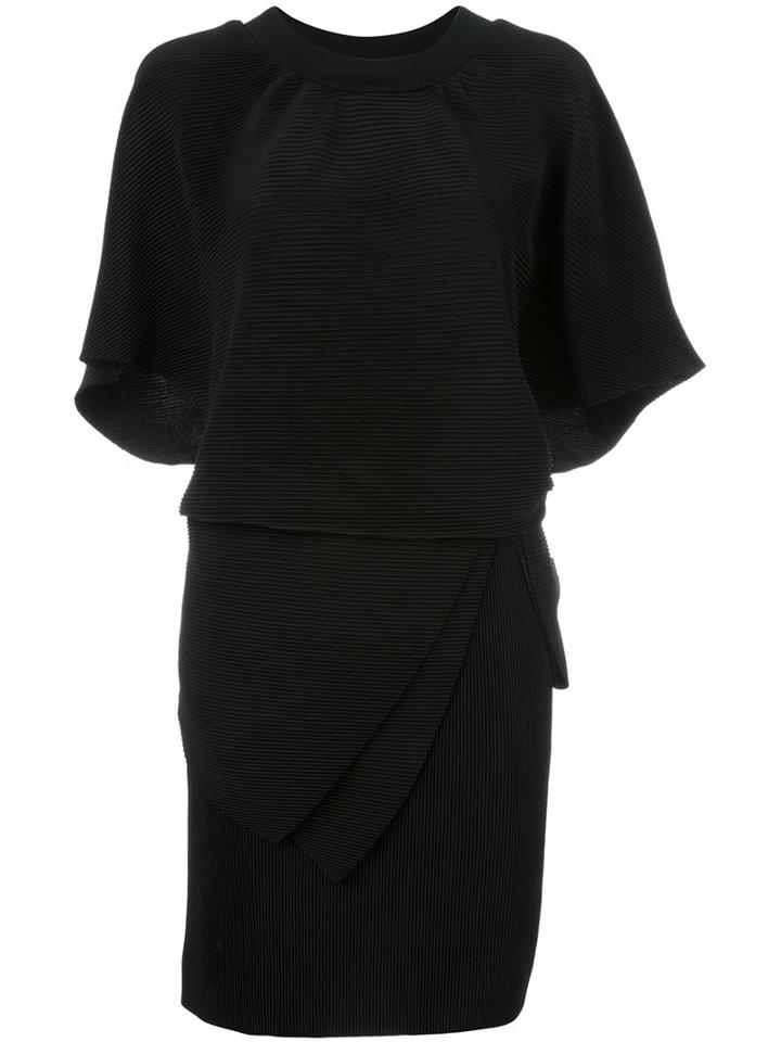 Off-white Pleated Layer Detail Dress