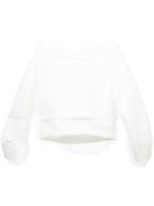 Aula Off-the-shoulder Layered Top - White