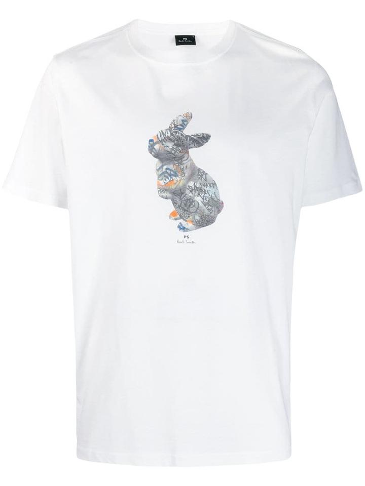 Ps Paul Smith Printed Crew Neck T-shirt - White