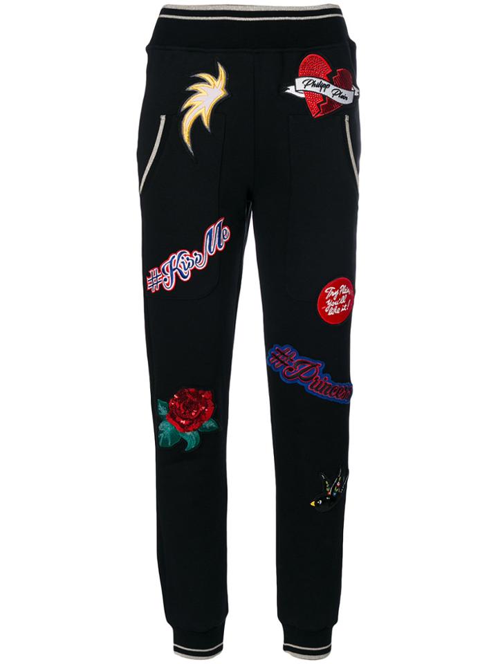Philipp Plein Patch Sweatpants - Black
